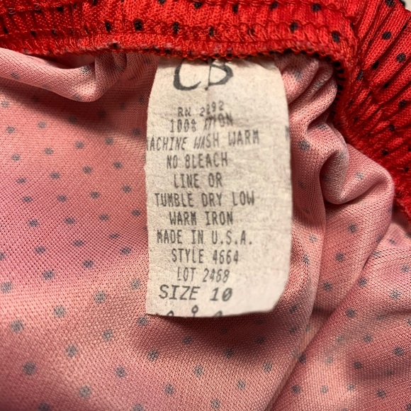 CB Vintage Red & Blue Polka Dot Pleated Midi skirt - Picture 2 of 8